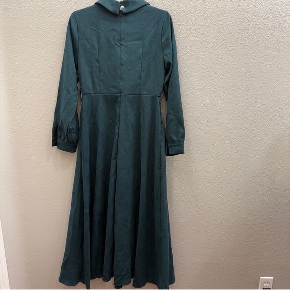 Womens Shirt Dress Size 4 Long Sleeve Collar Fall Winter New Long Modest - Picture 6 of 8